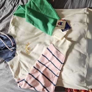 Champion Green and Cream Hoodie